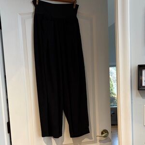 Chic Black Wide Leg Women's Pants